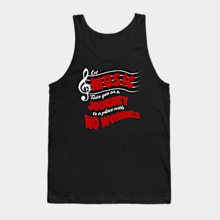 Let Music Take You on a Journey Dark Tank Top